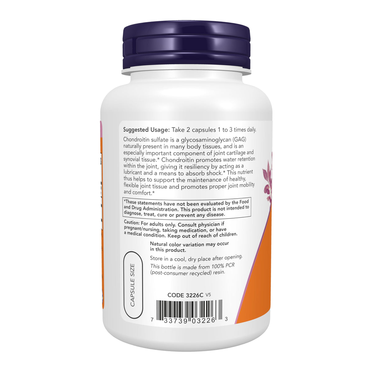 Chondroitin Sulfate 600 mg 120 Caps L2514