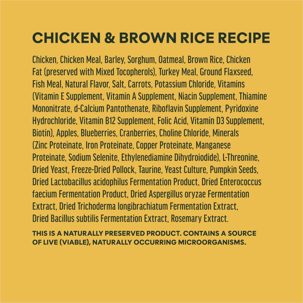 Whole Grain Chicken & Brown Rice Dry Dog Food 25 lb Q861