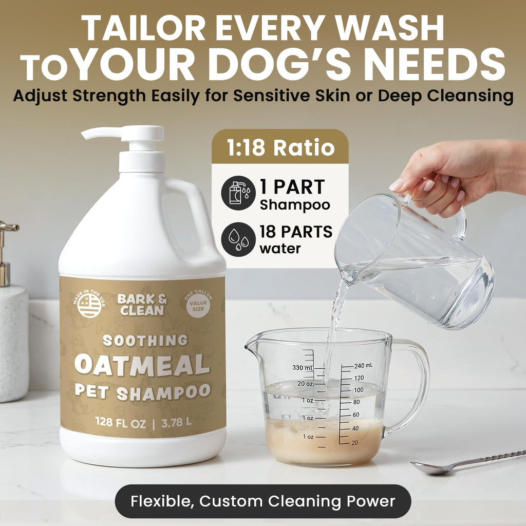 Oatmeal Dog Shampoo 1 Gallon with Pump Hypoallergenic Aloe Vera Coconut Oil G58397