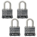 Stainless Steel Outdoor Padlock with Key, 4 Pack U683