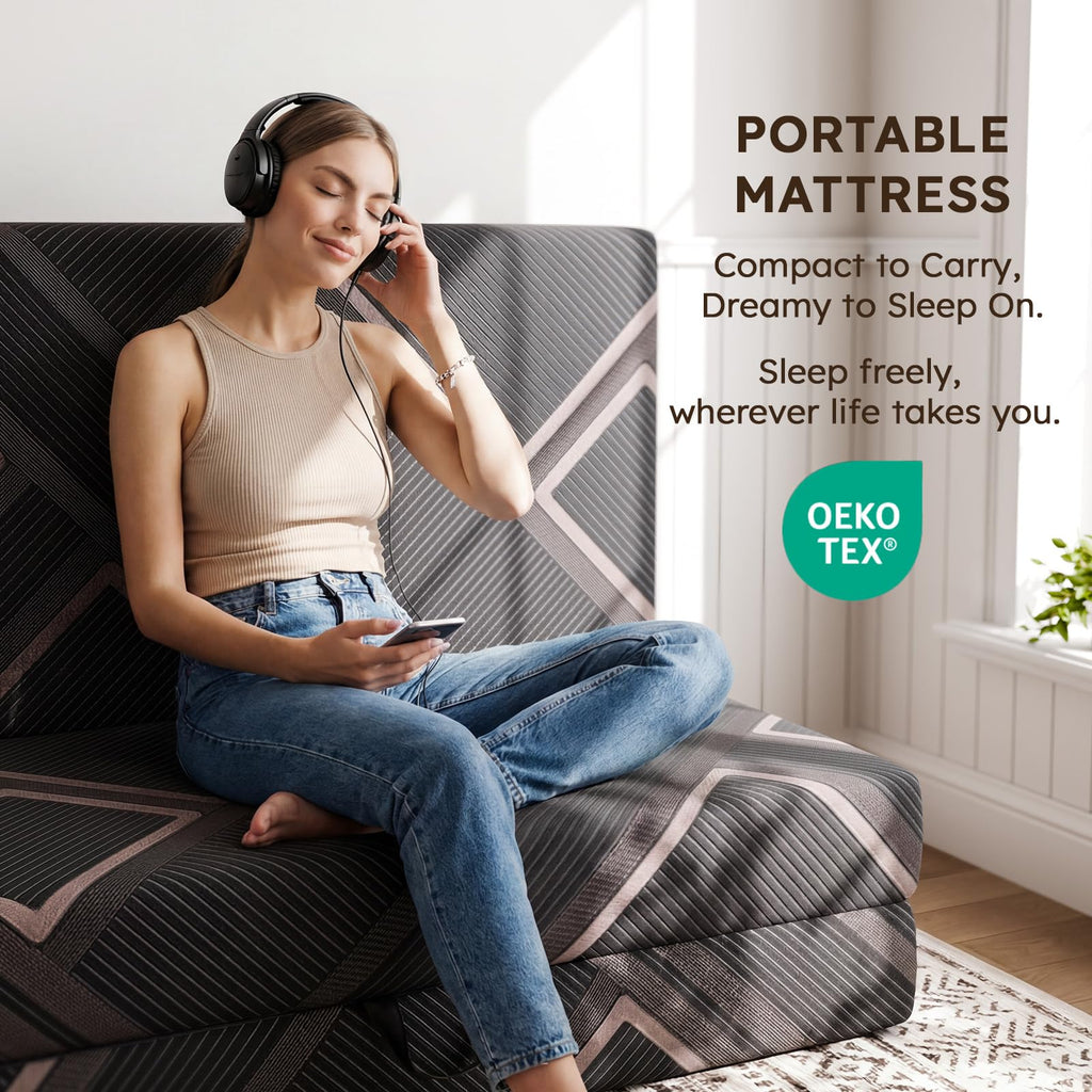 4 Inch Trifold Memory Foam Mattress W848508