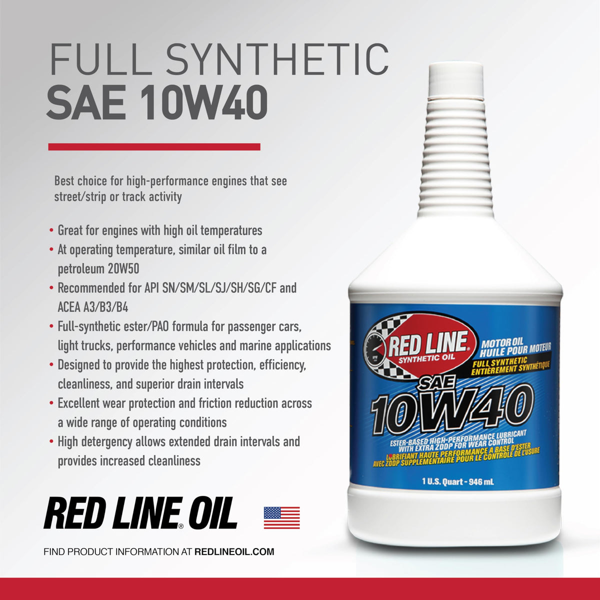 10W40 Fully Synthetic Motor Oil 1 Quart F672