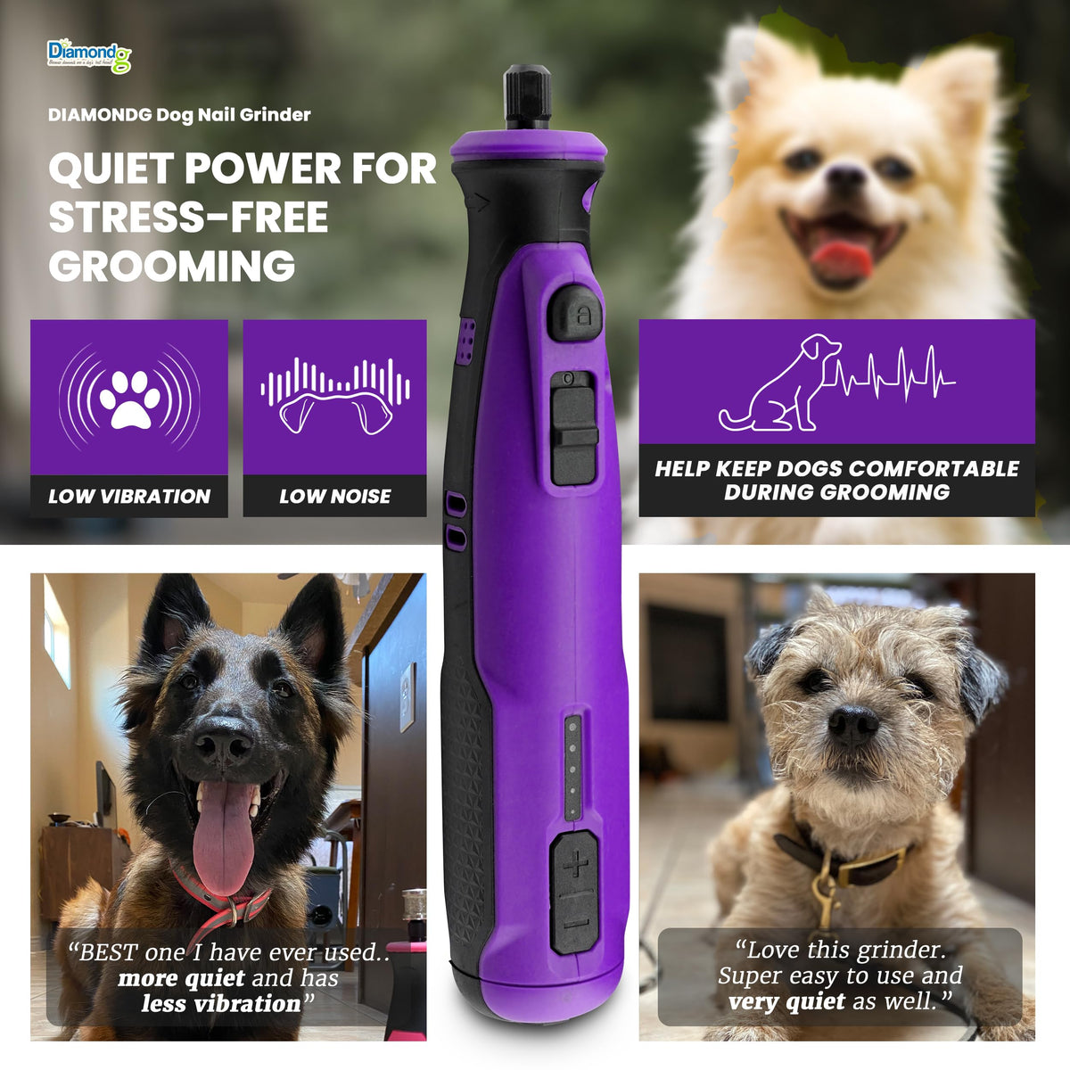 Cordless Dog Nail Grinder with LED Light X493