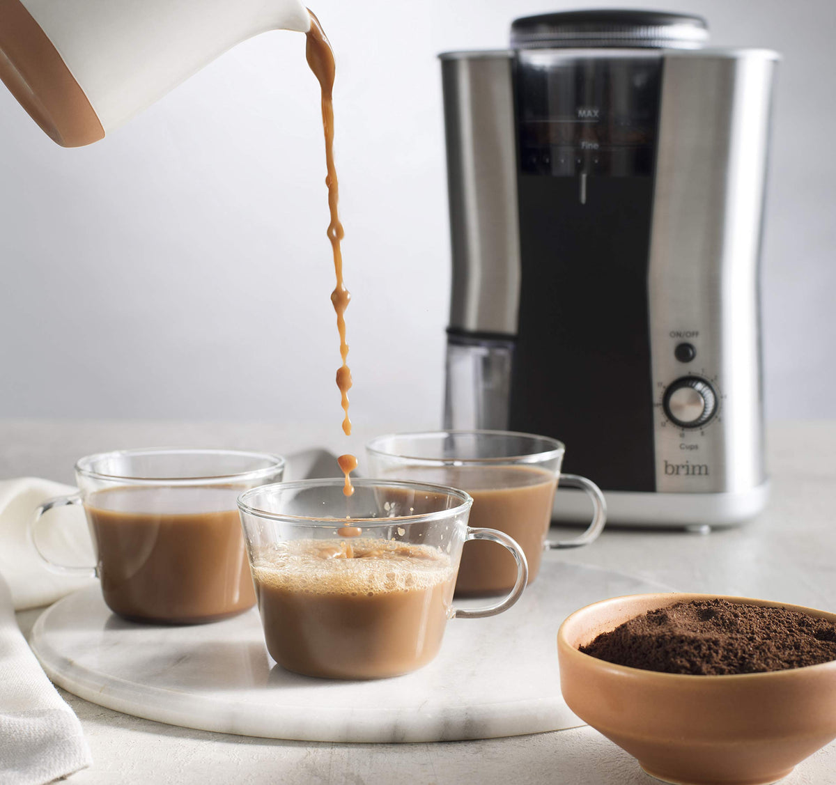 Conical Burr Coffee Grinder, 17 Grind Settings, Stainless Steel/Black V49554