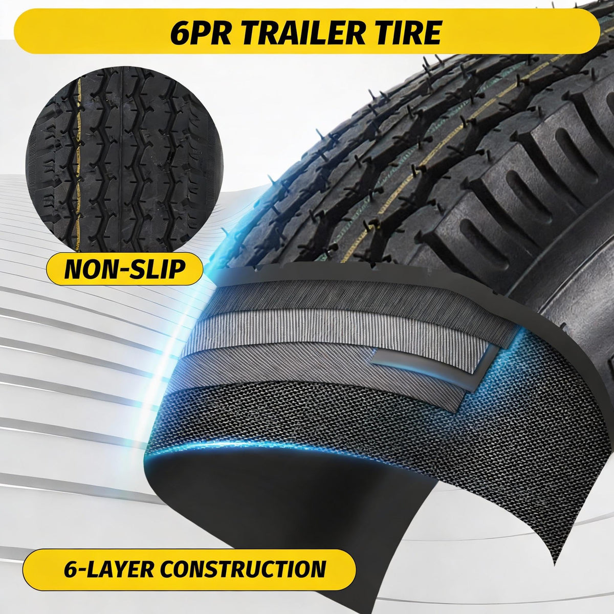 4.80-8 Trailer Tire 4 Lug 2 Pack A56465