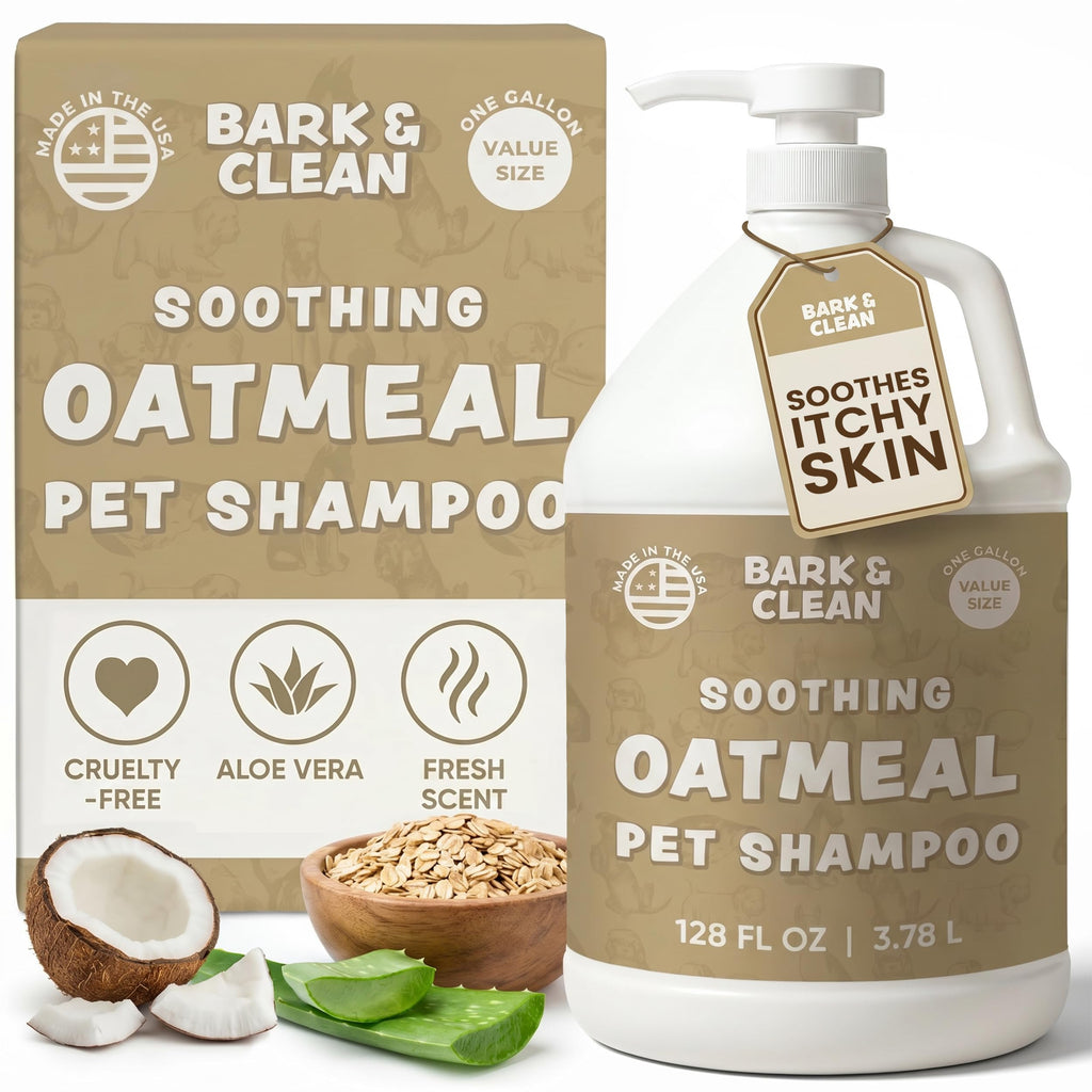 Oatmeal Dog Shampoo 1 Gallon with Pump Hypoallergenic Aloe Vera Coconut Oil G58397