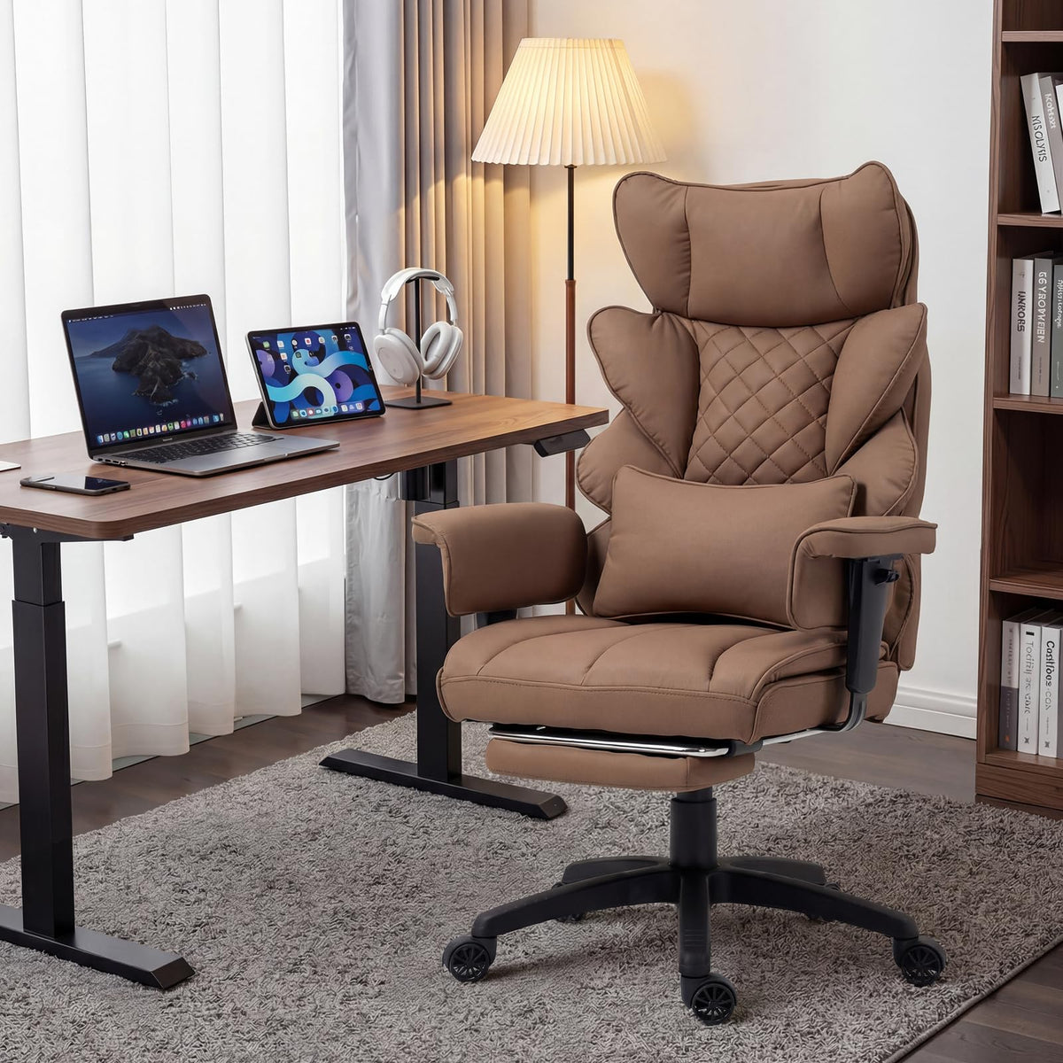 Big and Tall Office Chair with Pocket Spring Cushion S49771