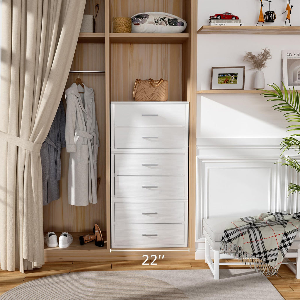 White 2 Drawer Fabric Storage Dresser D883