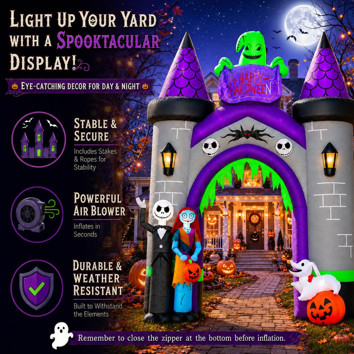 12FT Inflatable Archway with LED Light S3283