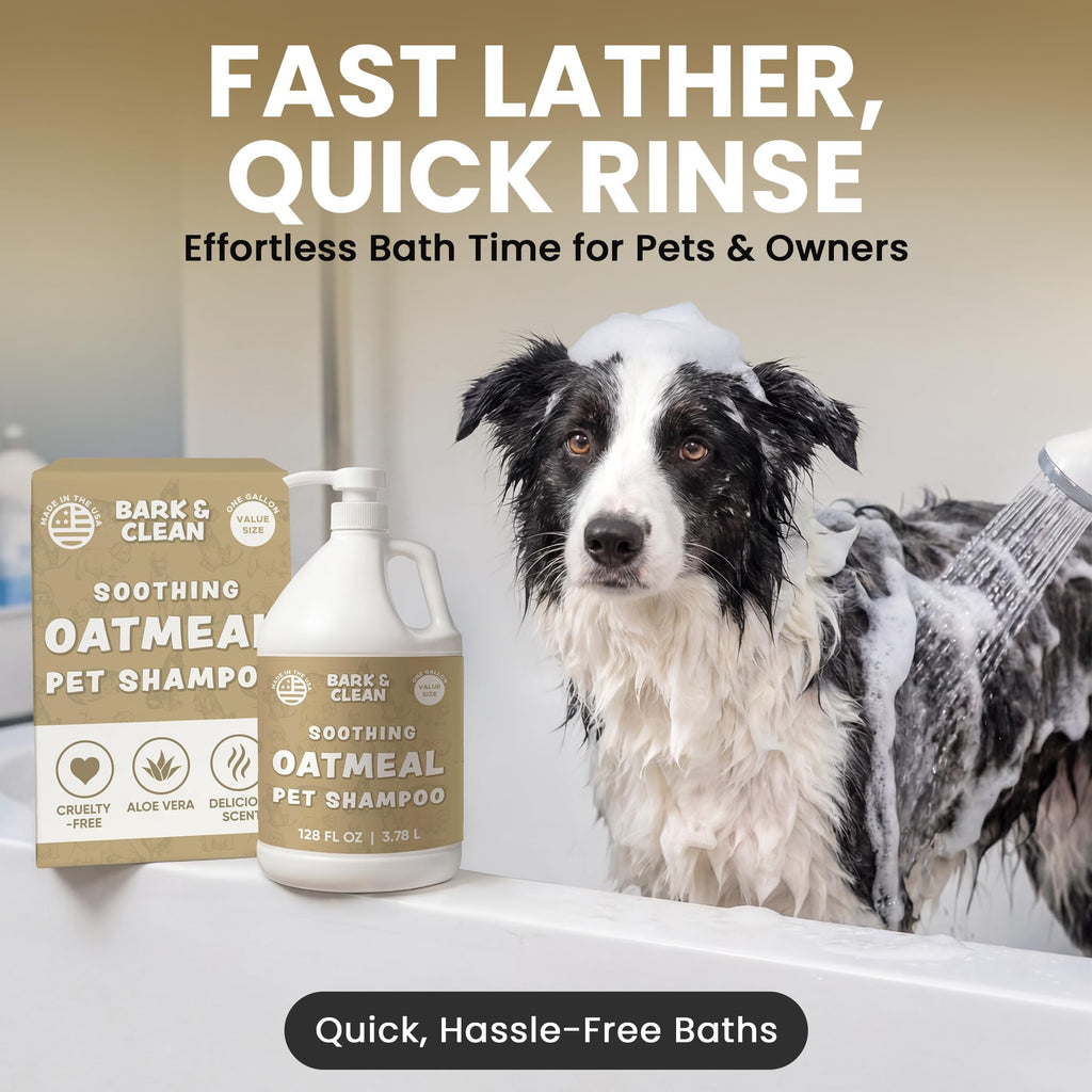 Oatmeal Dog Shampoo 1 Gallon with Pump Hypoallergenic Aloe Vera Coconut Oil G58397