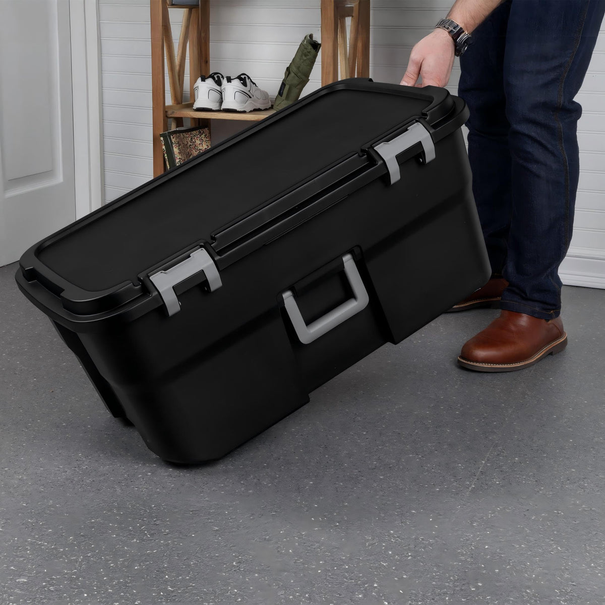 22 Gallon Rolling Storage Trunk with Wheels and Handle G95976