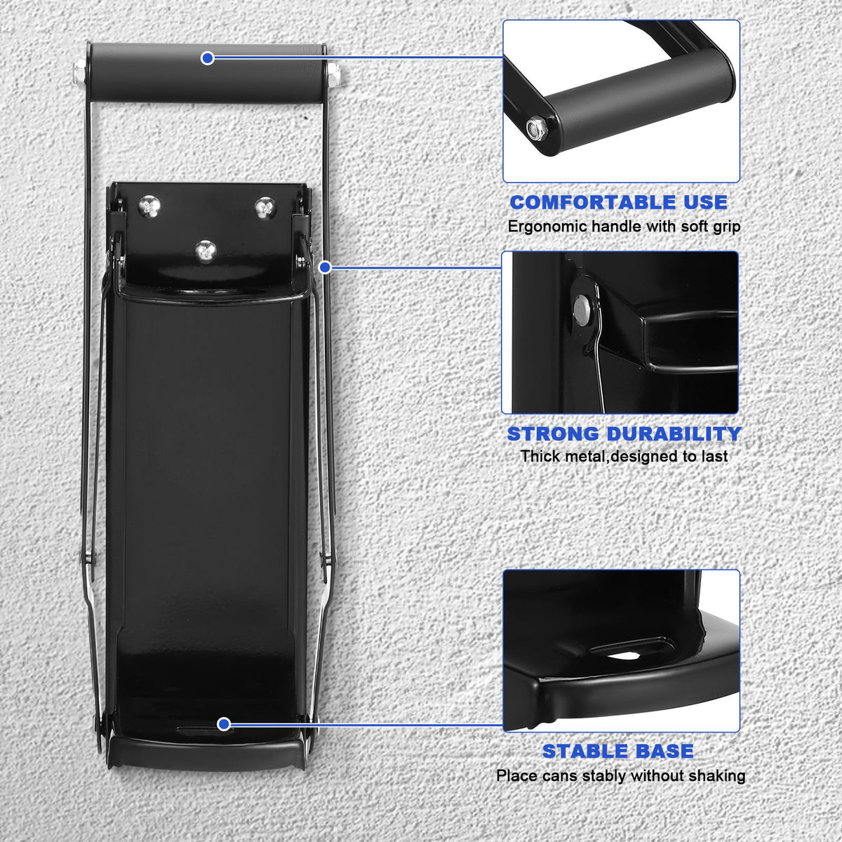 Stainless Steel Wall Mounted Can Crusher with Bottle Opener R7412