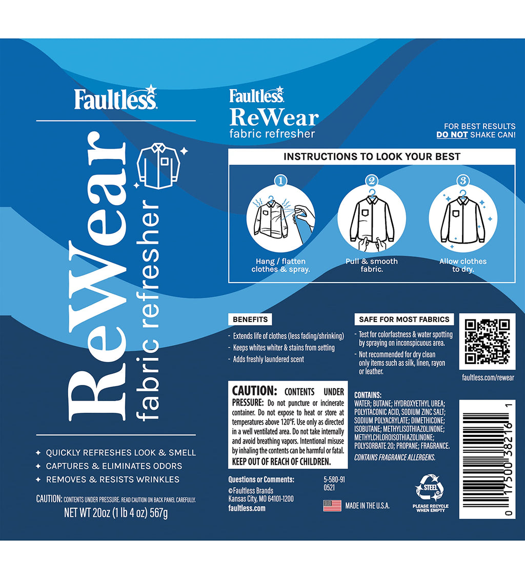 Dry Wash Spray for Clothing 20oz W37474