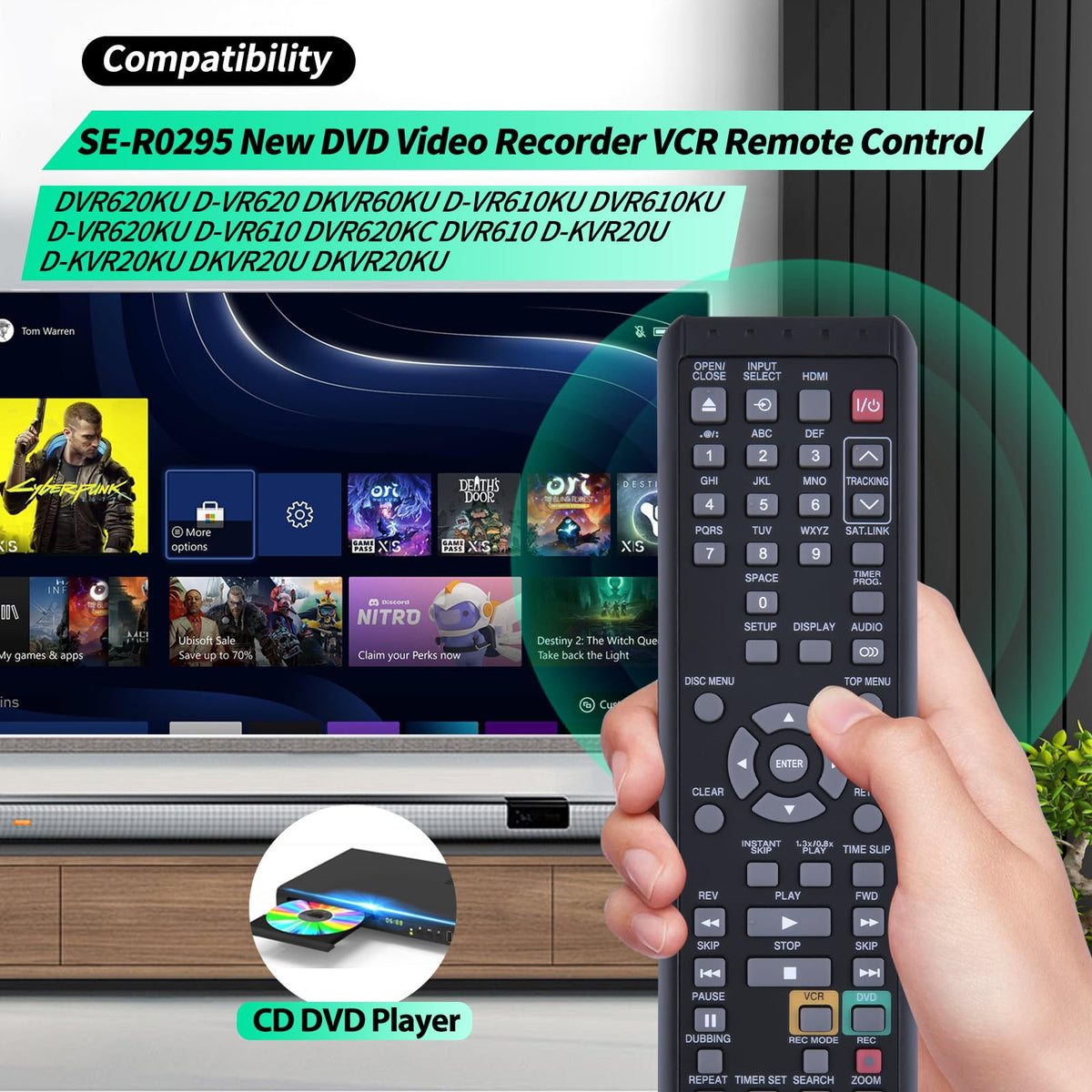 Replacement Remote for Toshiba Combo P6799
