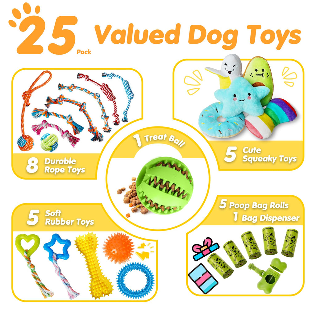 25 Pack Dog Chew Toys N4153