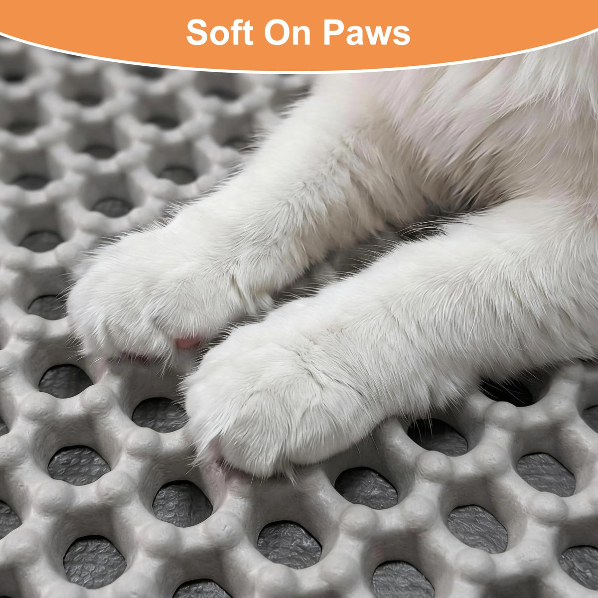 XXL Gray Double-Layer Cat Litter Mat V965