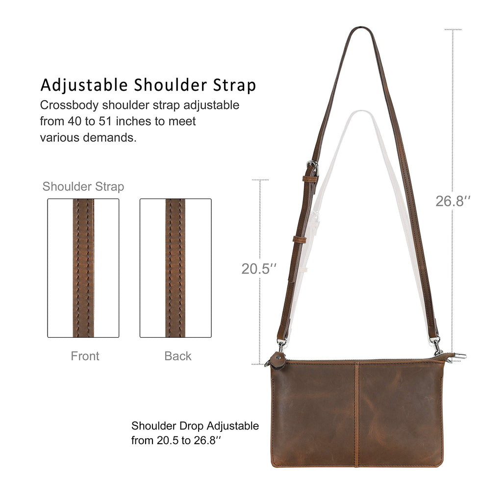 Genuine Leather Small Crossbody Bags Wristlet Wallet Purses G455369