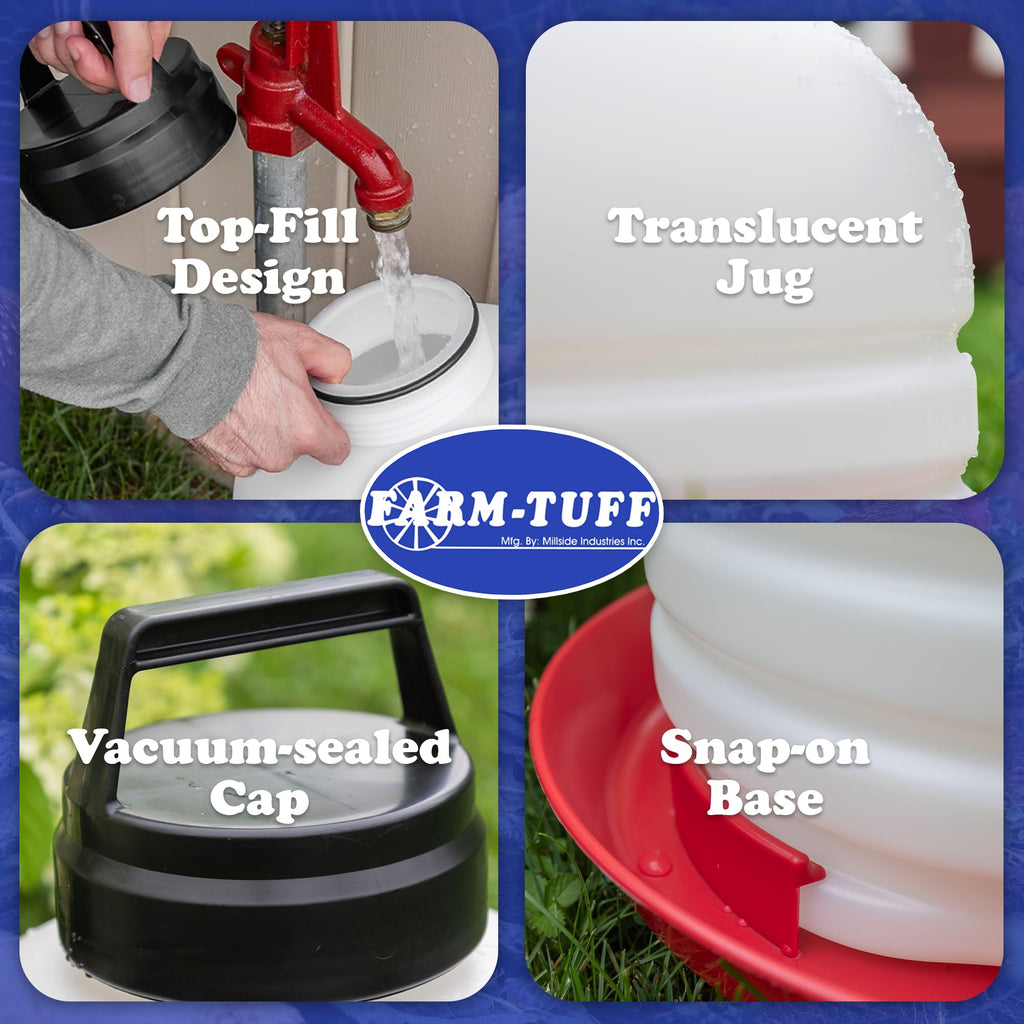3 Gallon BPA-Free Plastic Hanging Chicken Waterer J46695