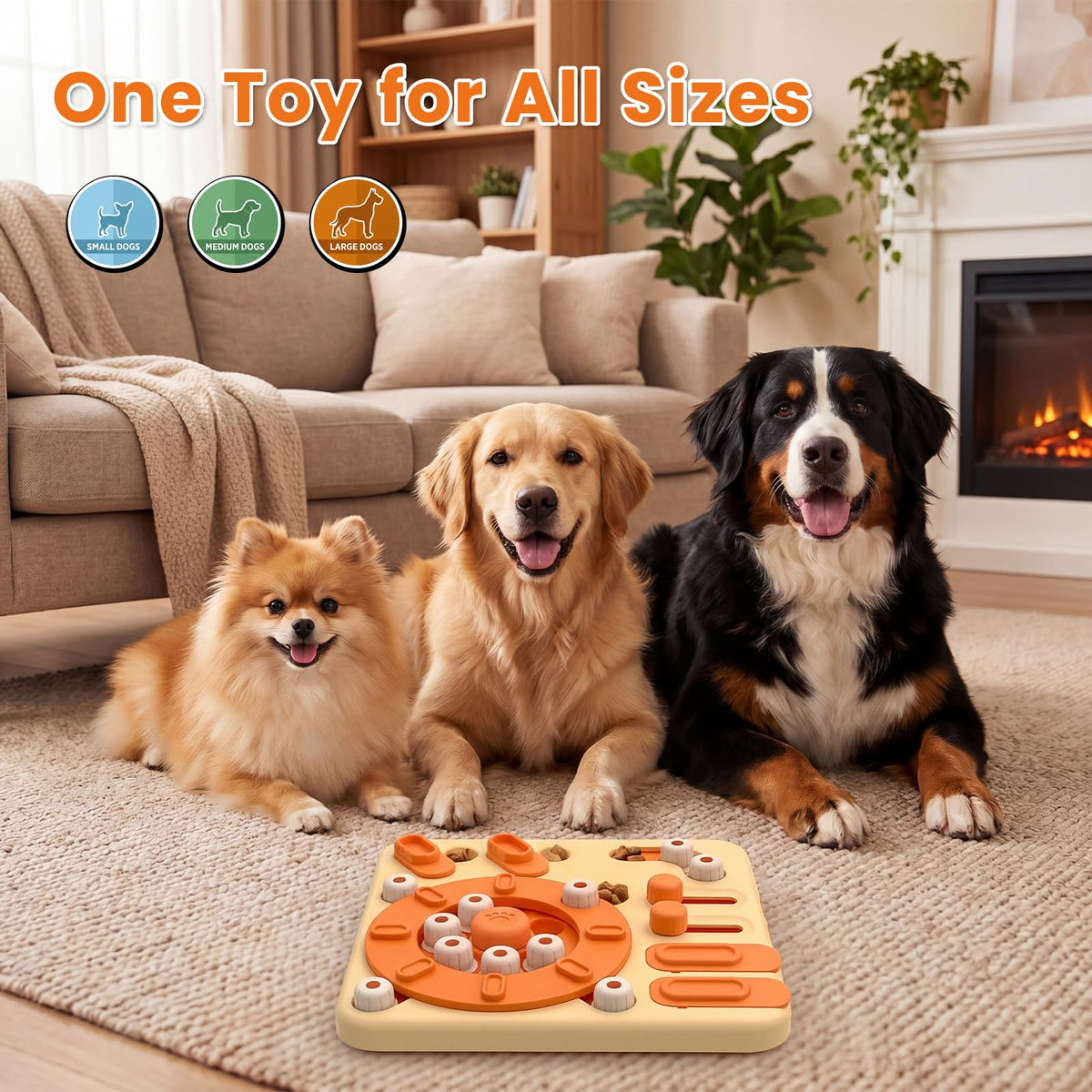 4-Level Interactive Dog Puzzle Toy with Suction Cups Z23213