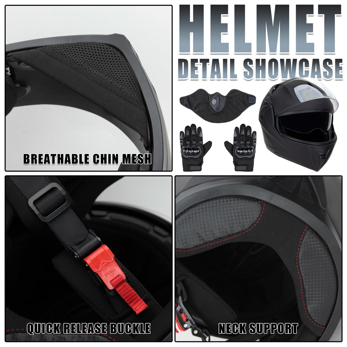 Small DOT Approved Flip Up Full Helmet P872