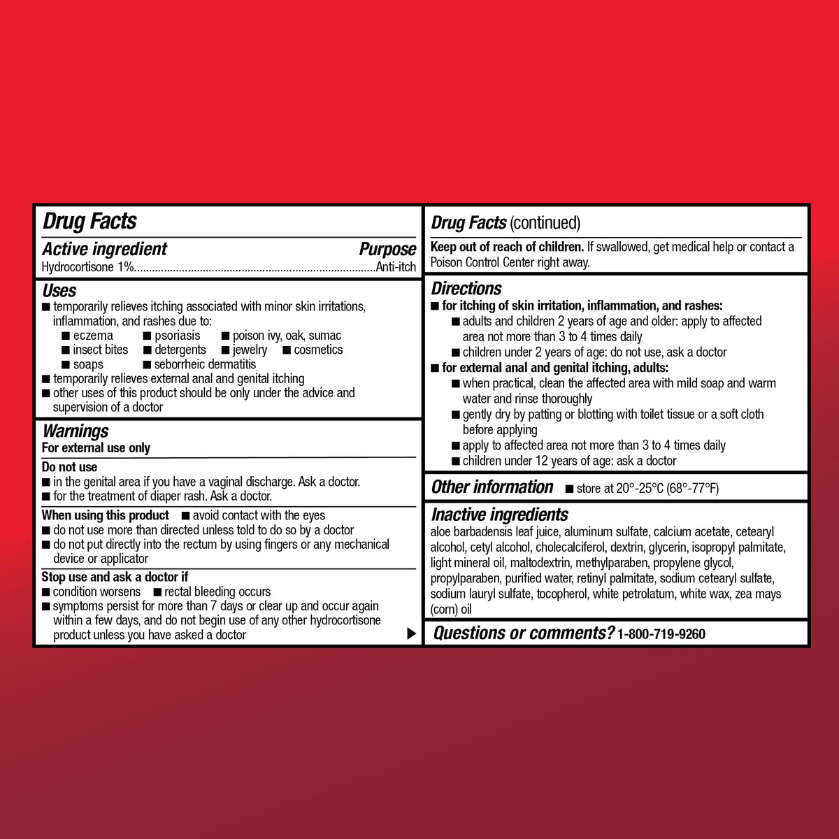 Hydrocortisone 1% Anti-Itch Cream 2 Ounce U237837