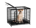 48'' Heavy Duty Metal Dog Crate with Wheels E43052