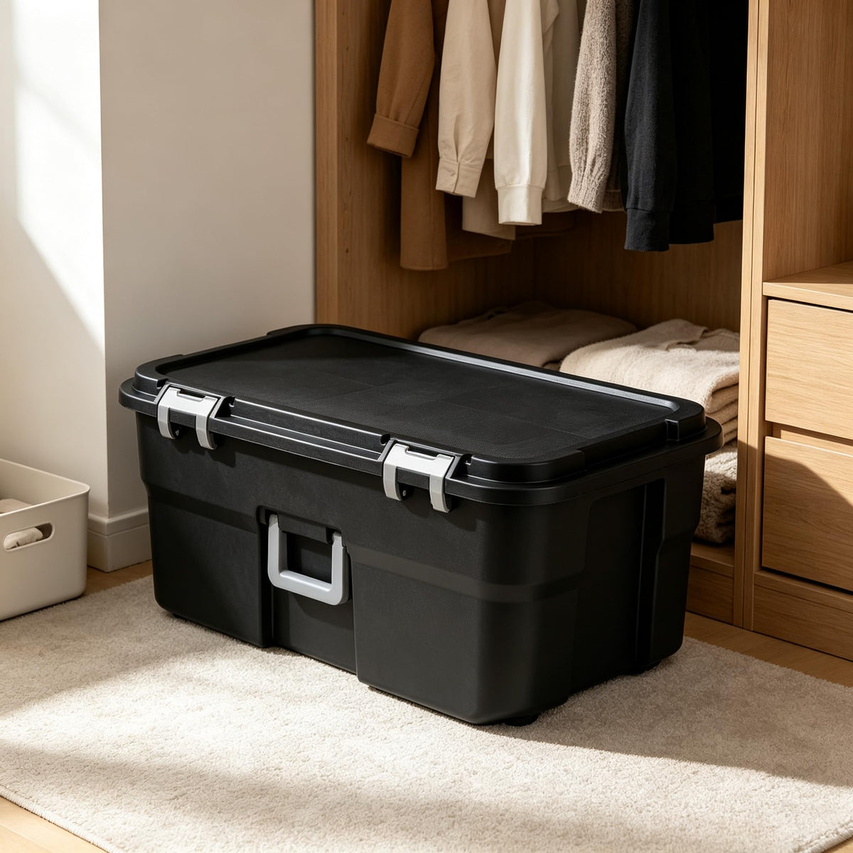 22 Gallon Lockable Heavy-Duty Plastic Storage Trunk I35847