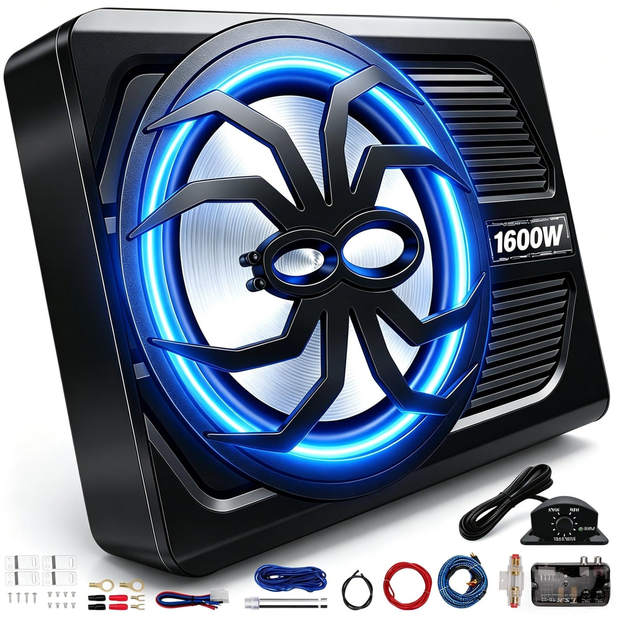 10" 1600W Under Seat Powered Subwoofer with Built-in Amp P1028