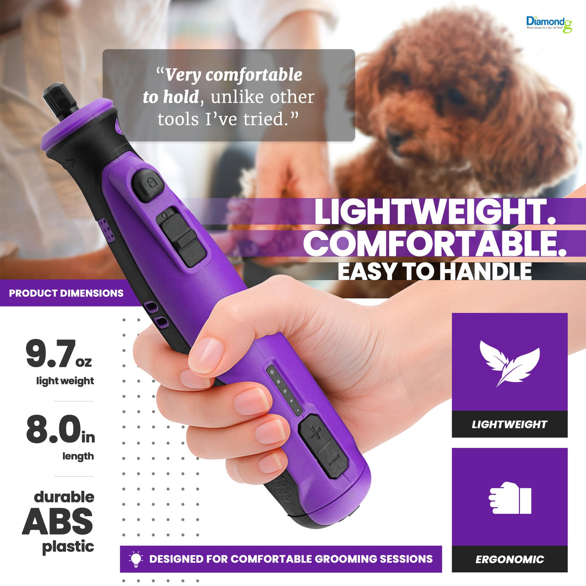Cordless Dog Nail Grinder with LED Light X493