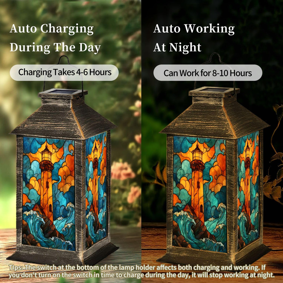 Solar Powered Outdoor Waterproof Hanging Lantern X863