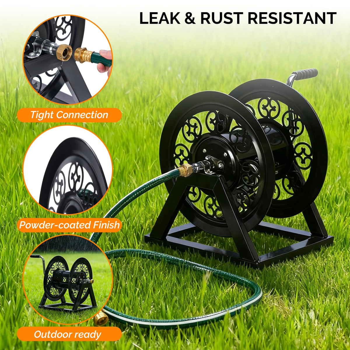 Wall Mount Hose Reel with 108FT Capacity W800931