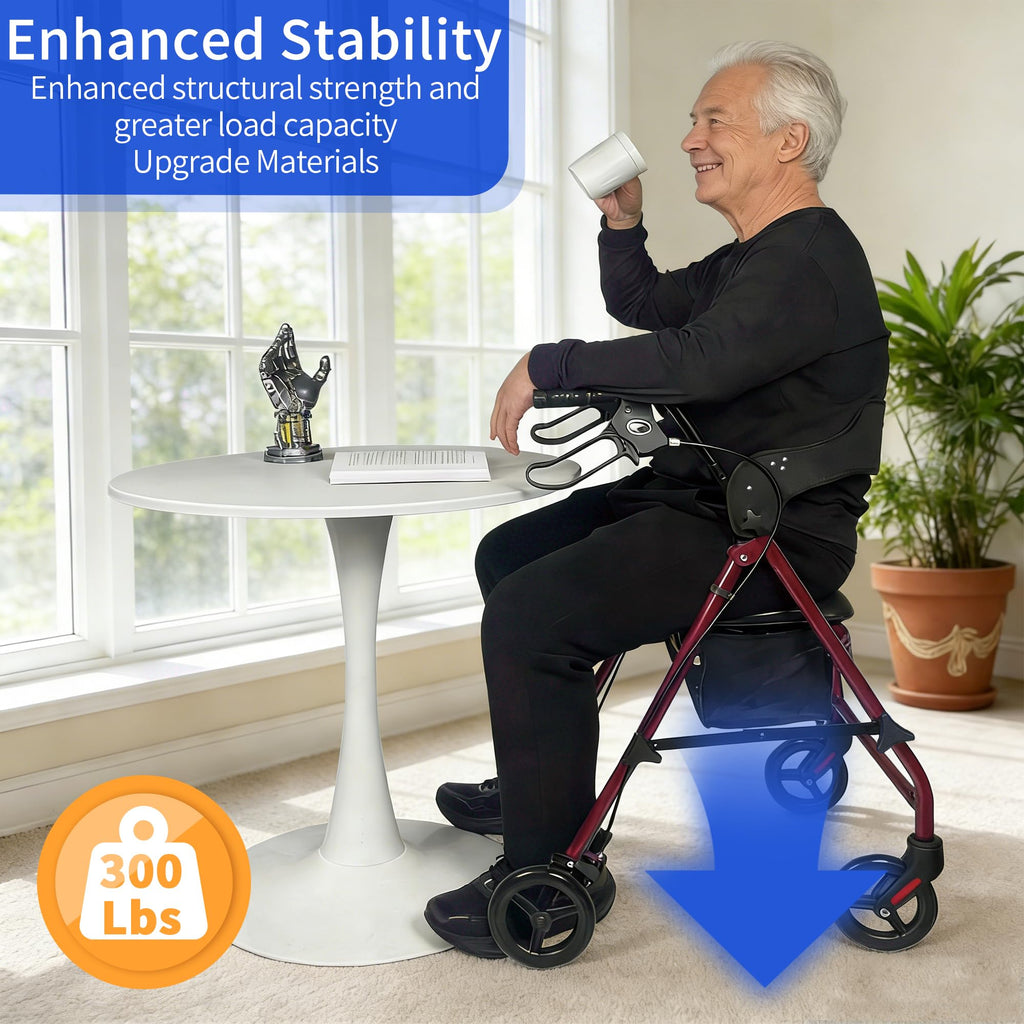Foldable Rolling Walker with Seat K5834