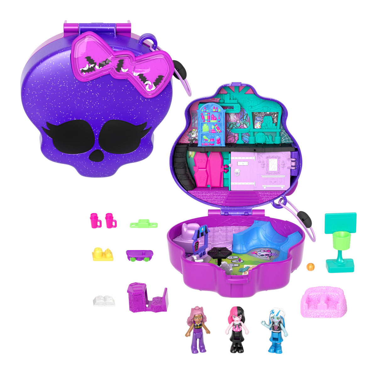 Monster High Playset with 3 Micro Dolls & 10 Accessories M986