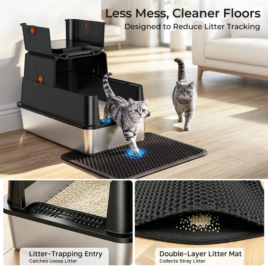 XL Stainless Steel Cat Litter Box B850122