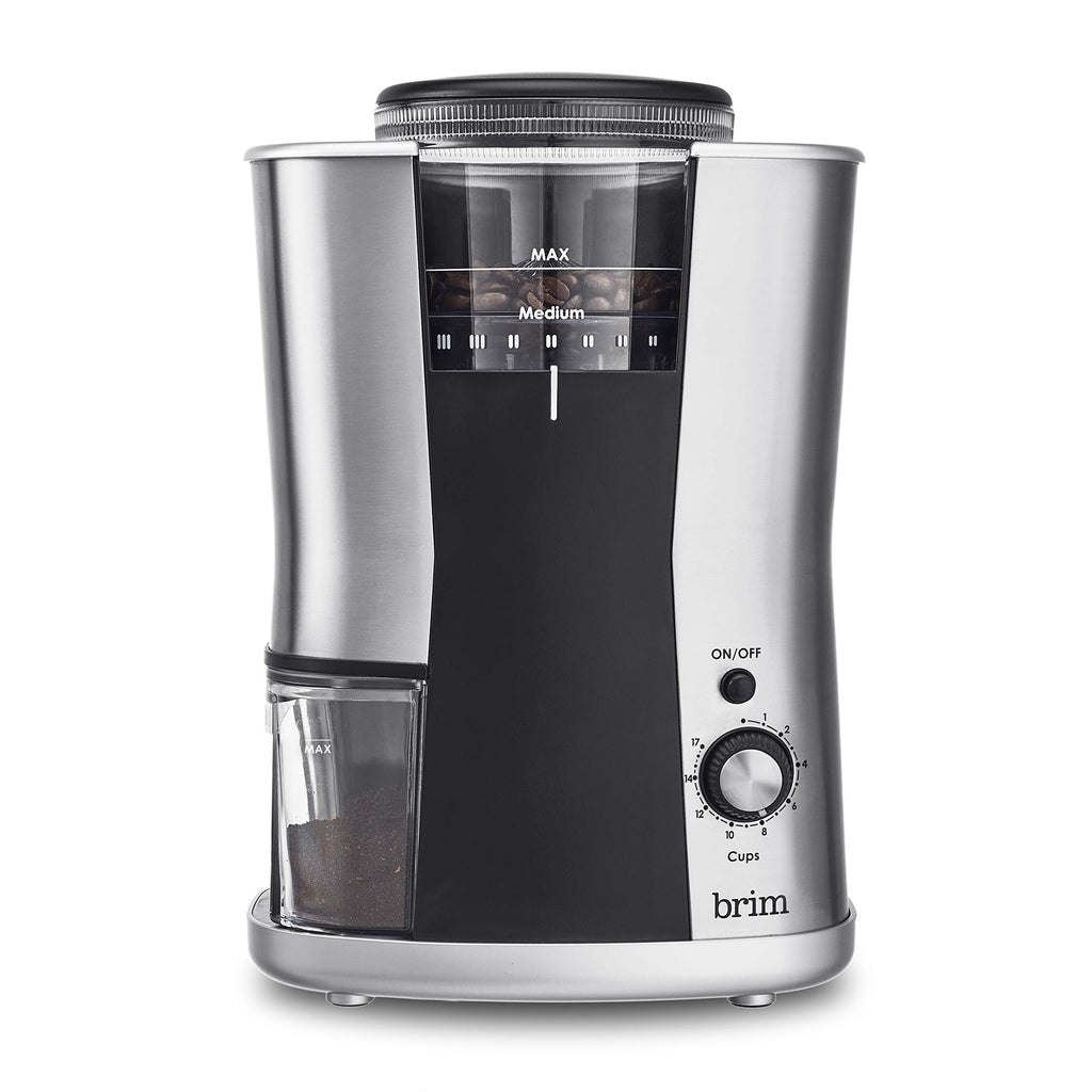 Conical Burr Coffee Grinder, 17 Grind Settings, Stainless Steel/Black V49554