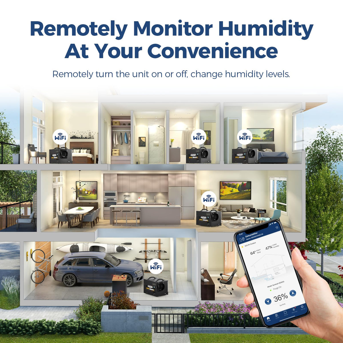 120 Pints Wi-Fi Dehumidifier with Pump C77716