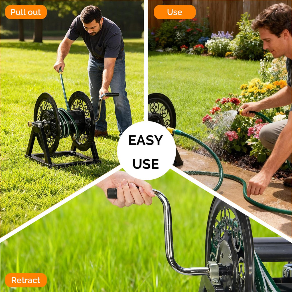 Wall Mount Hose Reel with 108FT Capacity W800931