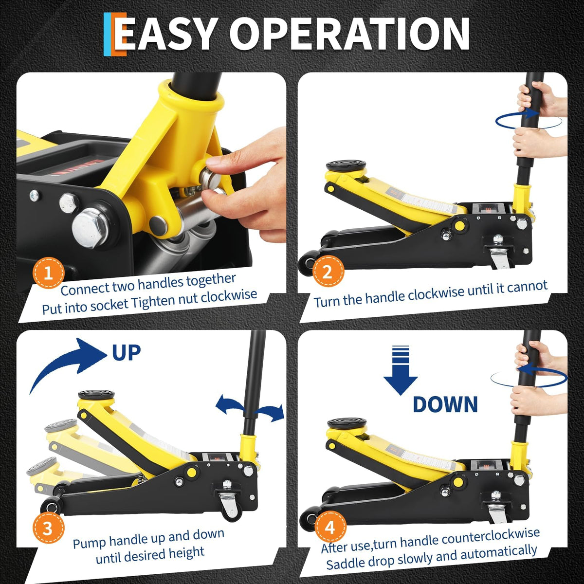 3 Ton Low Profile Hydraulic Floor Jack Y785