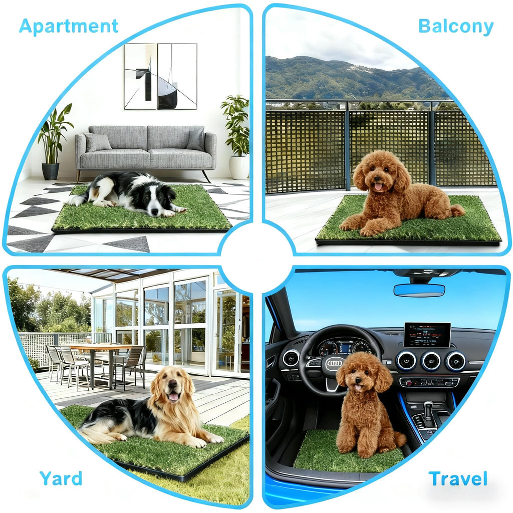 30''X20'' Artificial Turf Dog Grass Pad with Tray J1289