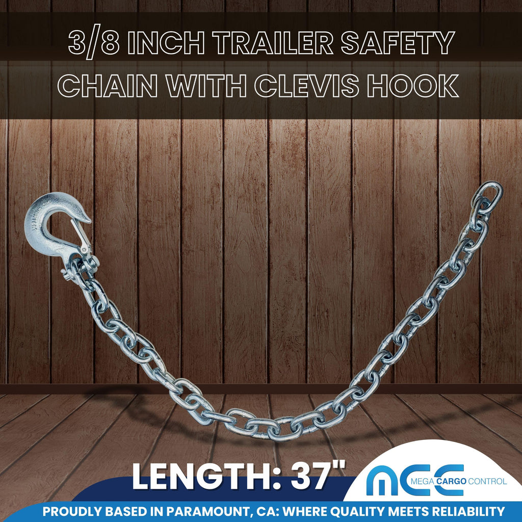 3/8" x 37" Grade 43 Safety Chain with Clevis Slip Hook S991618