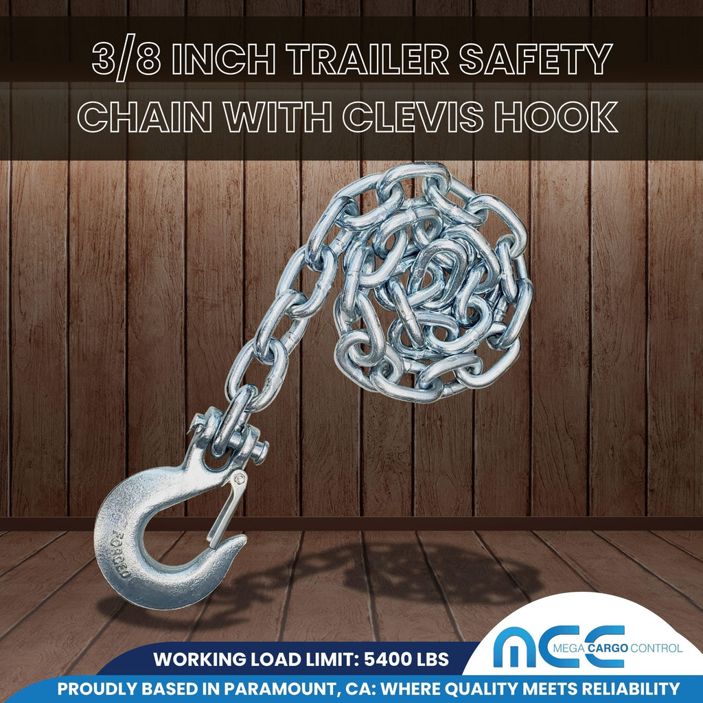 3/8" x 37" Grade 43 Safety Chain with Clevis Slip Hook S991618