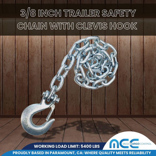 3/8" x 37" Grade 43 Safety Chain with Clevis Slip Hook S991618