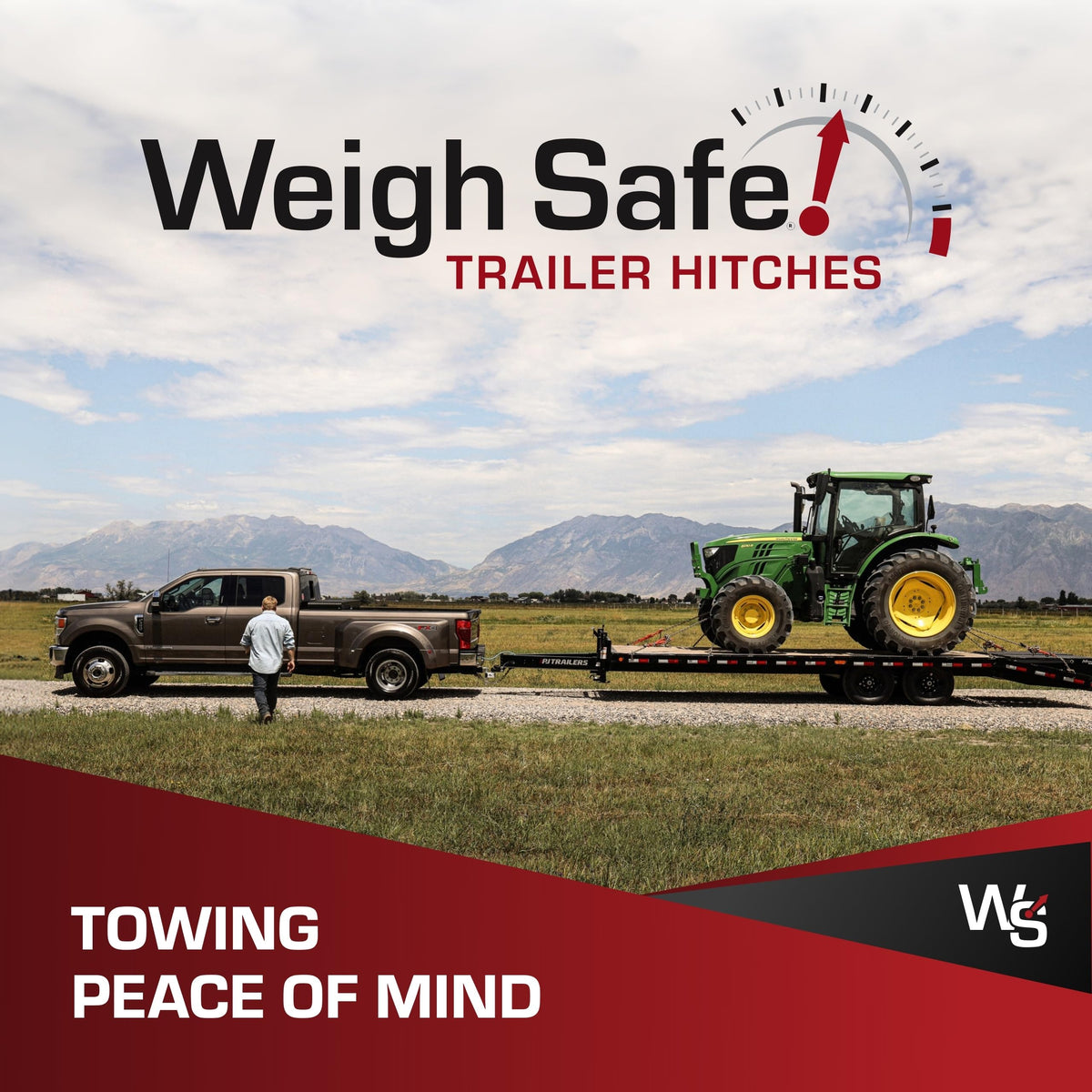 Weight Distribution Hitch with Anti-Sway, 4" Drop, 2" Shank, 12,500-lb Towing Capacity D225