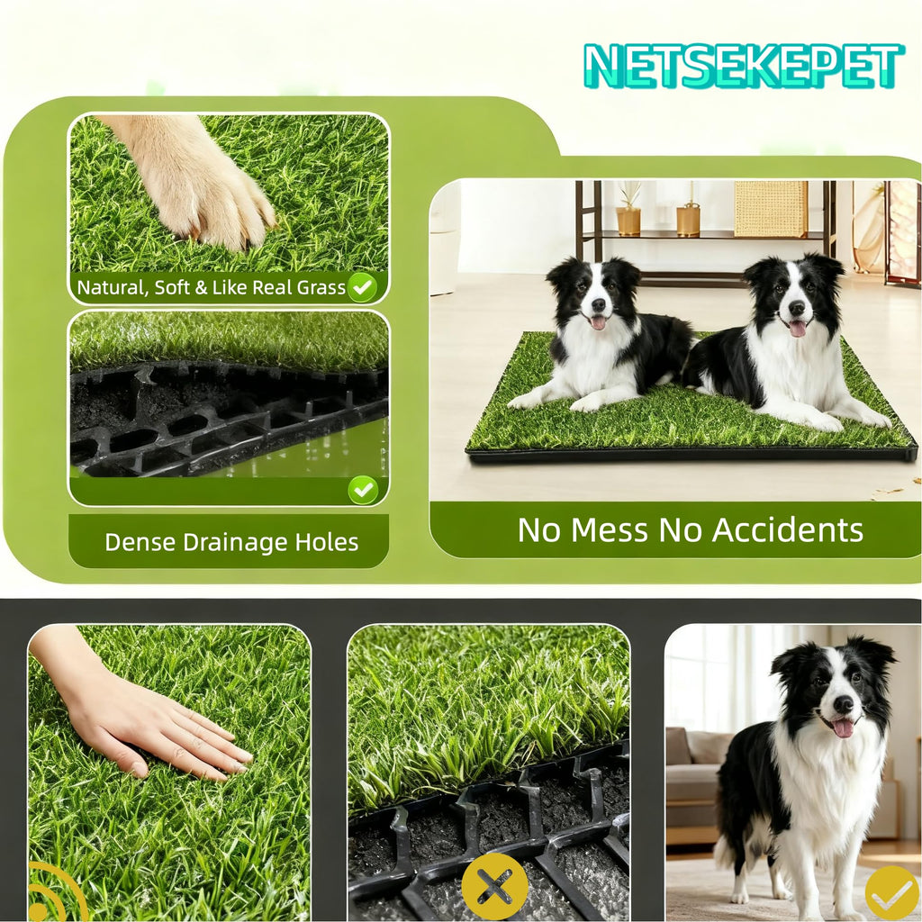 30''X20'' Artificial Turf Dog Grass Pad with Tray J1289
