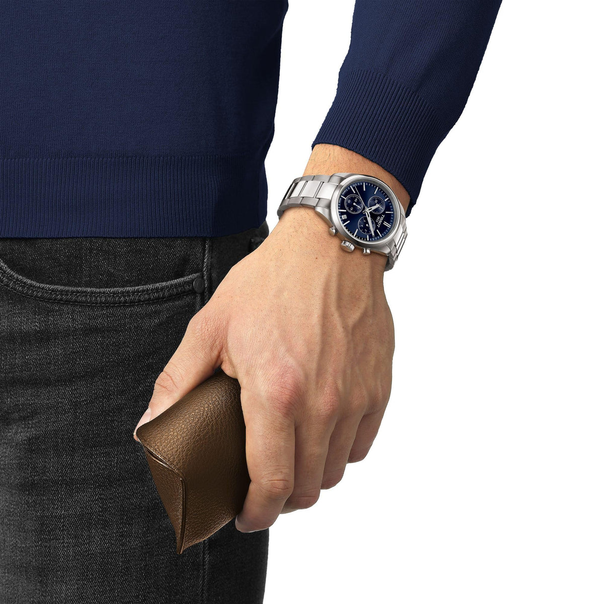 Blue Dial 40mm Quartz Chronograph Watch H9753
