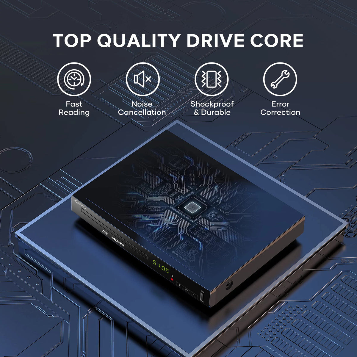 Full HD DVD Player HDMI with Dolby Digital TrueHD/DTS M887